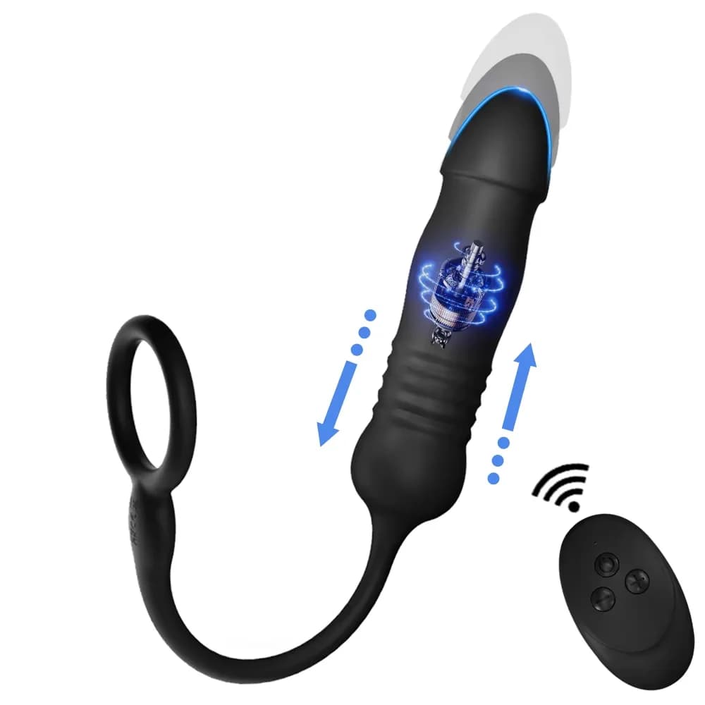Vibratore telescopico Dildo G Spot massaggio uovo vibrante a distanza stimolatore clitoride Plug anale vibratore giocattoli del sesso per donne uomini Gay