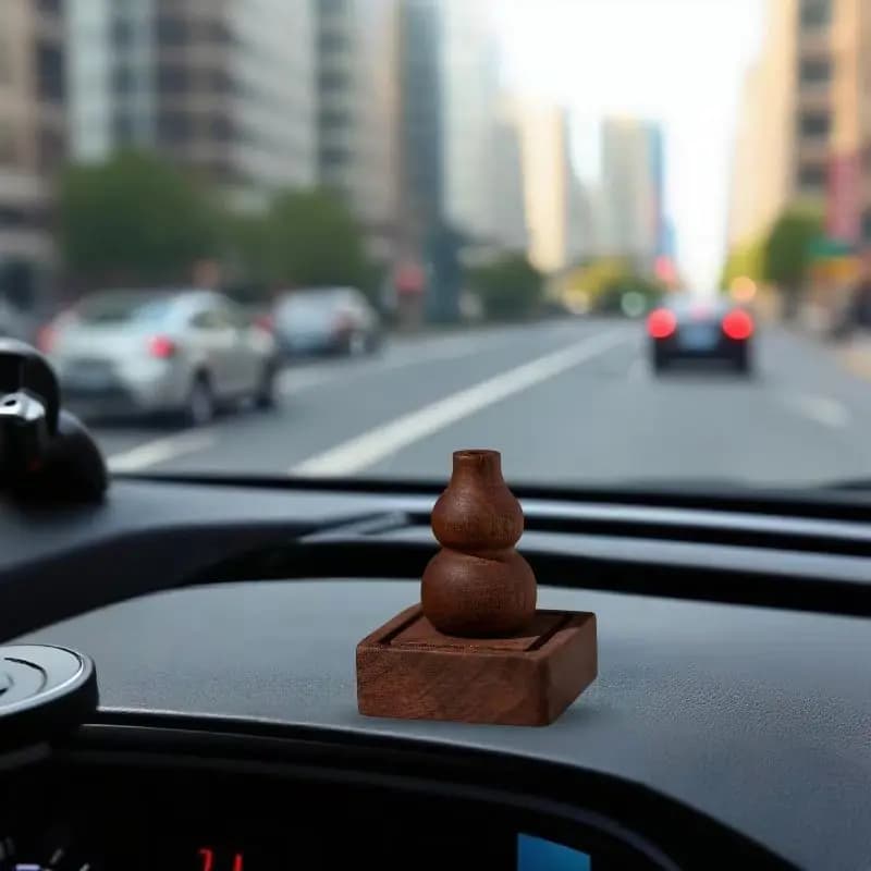 Diffusore di zucca in legno multifunzionale, cruscotto dell'auto e accento decorativo per la casa, ambiente interno dell'auto
