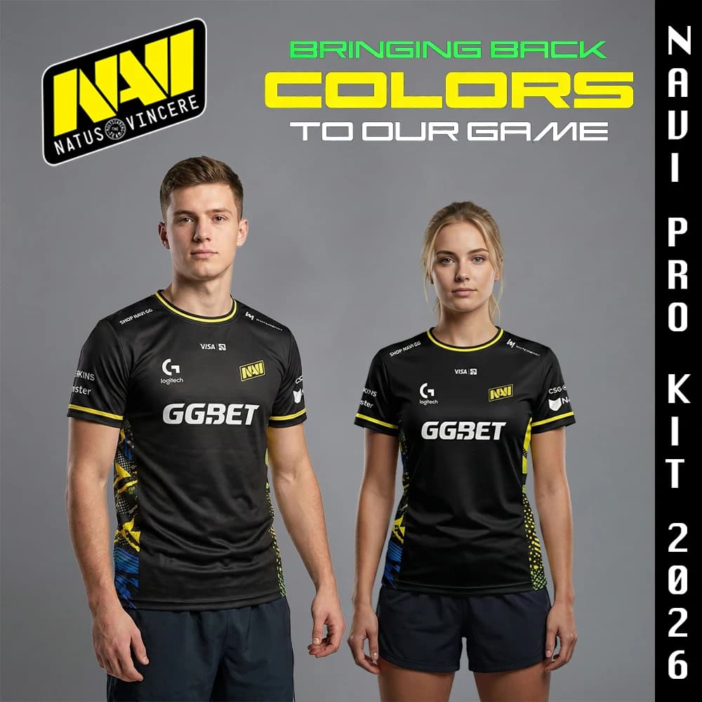 Maglietta 2026 NAVI Esports Club Nuova Maglia CS2 Major Game Traspirante a Maniche Corte Uomo Donna Casual Personalizzabile Regalo per i Fan