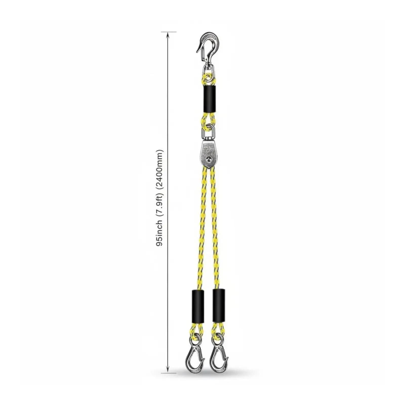 PE Stainless Steel Boat Towing Rope Bright Braided Marine Tow Strap for Sailing Tool and Inflatable Floating Tubes