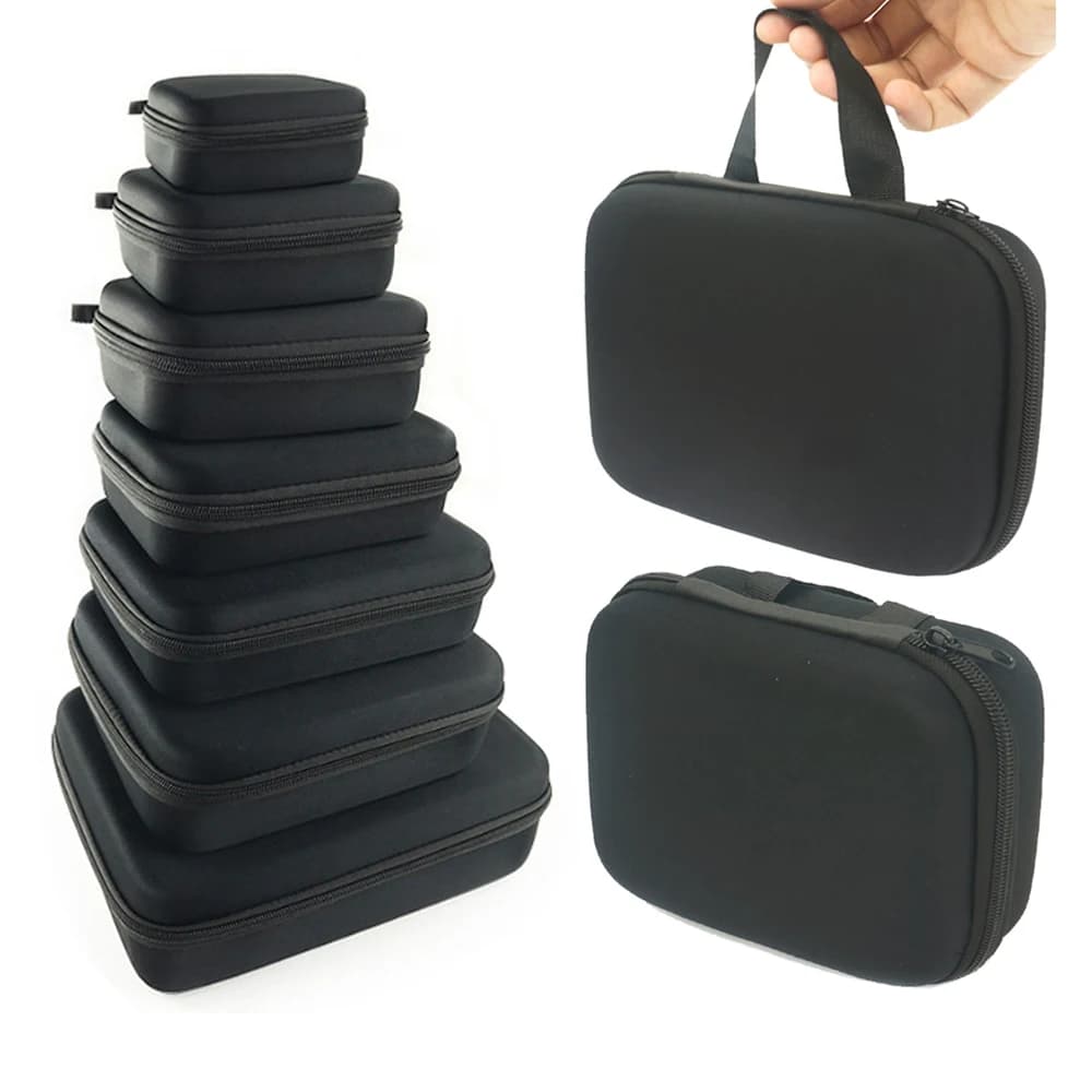 Custodia per attrezzi multi-dimensione per kit di attrezzi da trapano Borse rigide in EVA Borsa da viaggio antiurto con cerniera per scatola per auricolari Accessori da esterno