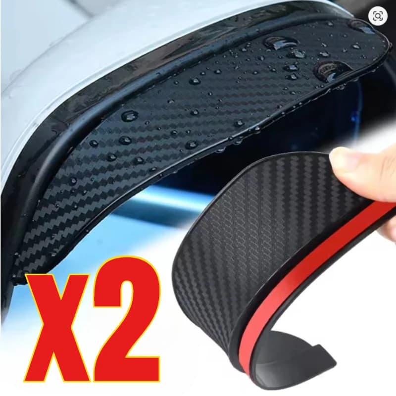 2PCS Car Rearview Mirror Rain Eyebrow Carbon Fiber Rain Shield Sun Shade Clear Vision Protector for Auto Mirror Accessories