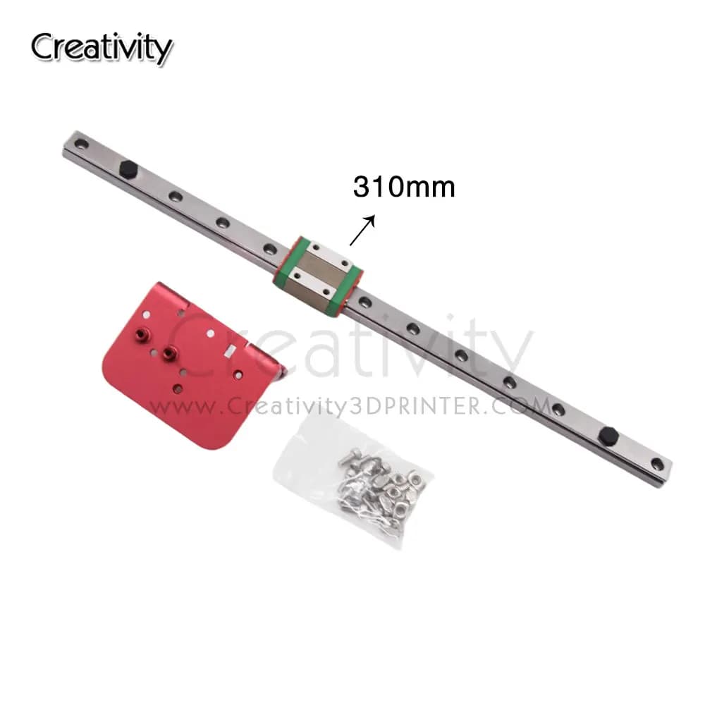Kit guida guida lineare asse X Ender 3 con staffa di montaggio piastra fissa per kit di aggiornamento stampante 3D Ender3 Pro /Ender3/CR10