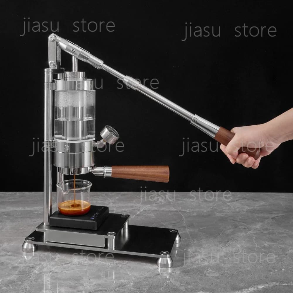 Macchina per espresso a pressione manuale con leva da 58 mm, compatta per uso domestico, a pressione variabile, senza fili, in stile italiano.