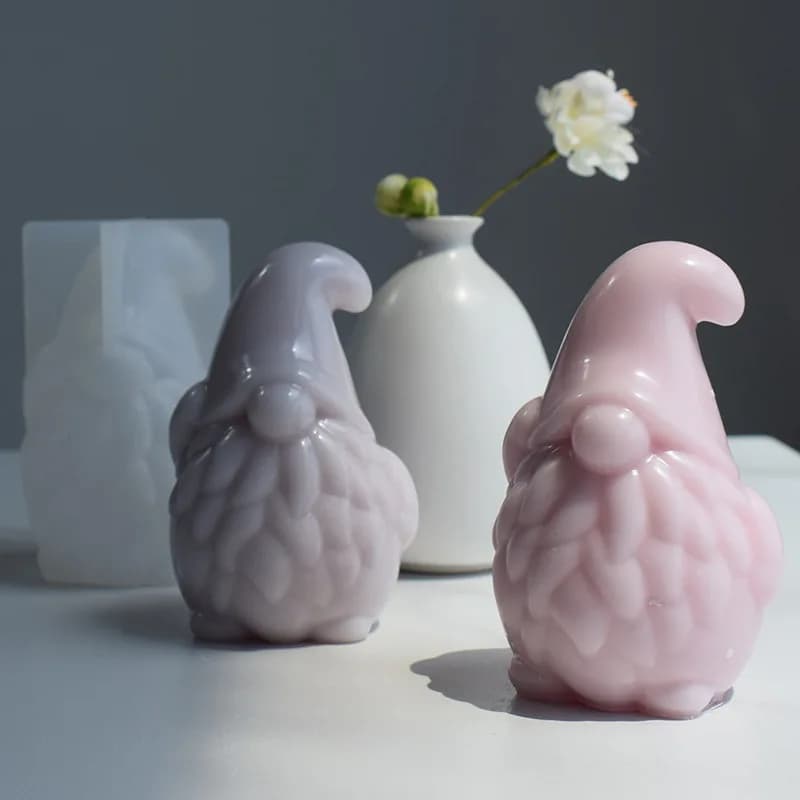 Stampo per candele in silicone con Babbo Natale barbuto, albero di Natale, pupazzo di neve, stampo per candele, regalo di Natale, decorazione natalizia, strumento per realizzare candele