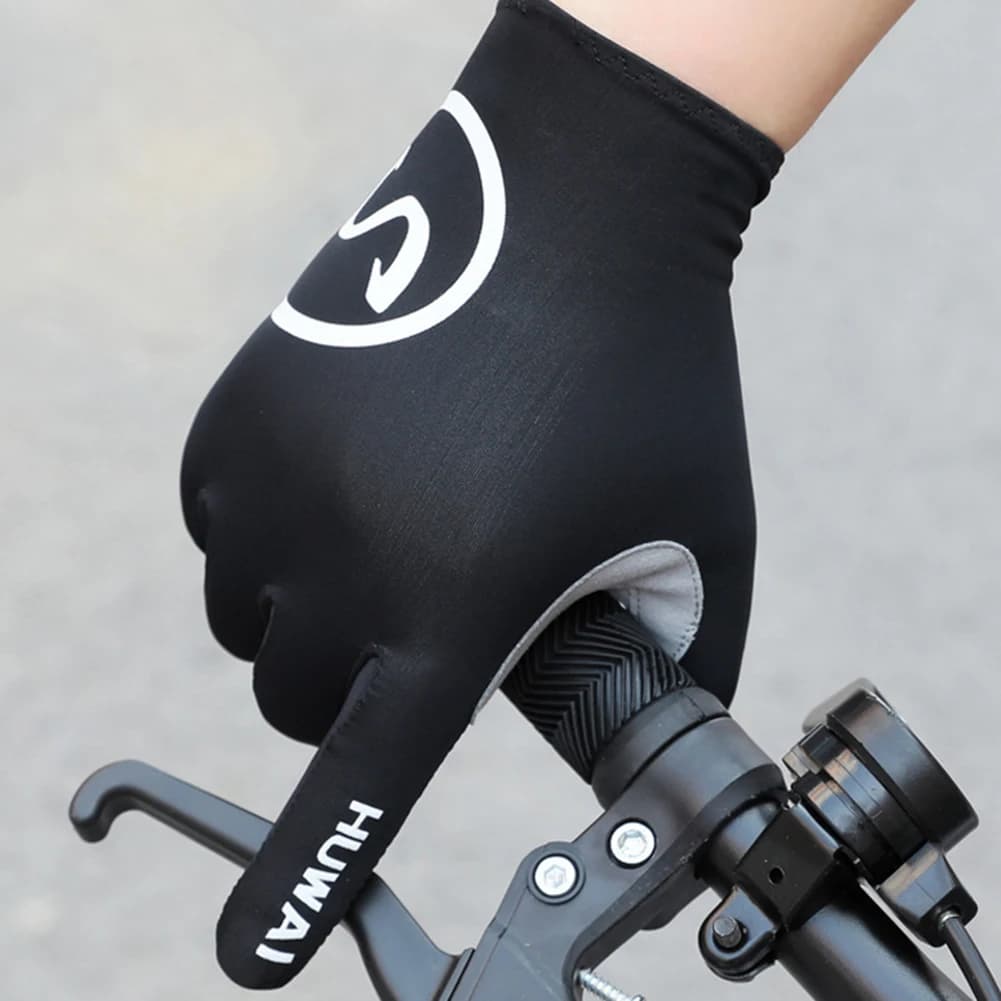 Guanti da Ciclismo a Dita Intere Antiscivolo per Bici da Strada e Mountain Bike, Traspiranti, Protezione Solare, Comodi per Adulti, Donne e Uomini