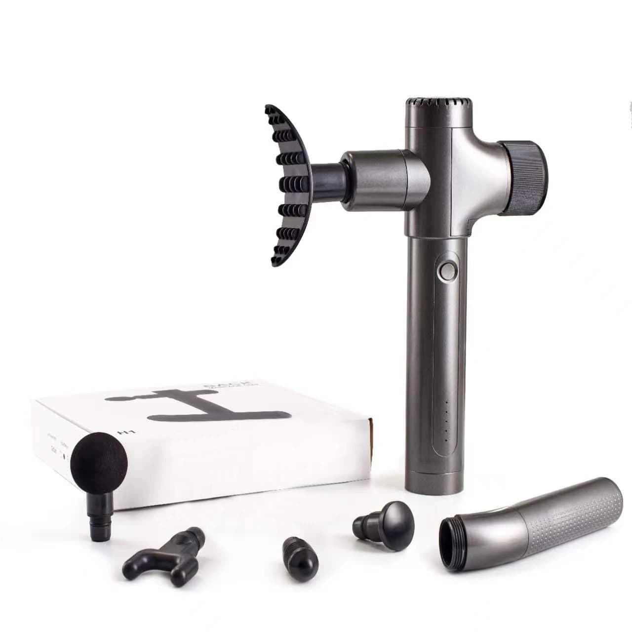 Long-Handle Back Massage Gun Portable Electric Back Massager for Body Pain Relief Tool