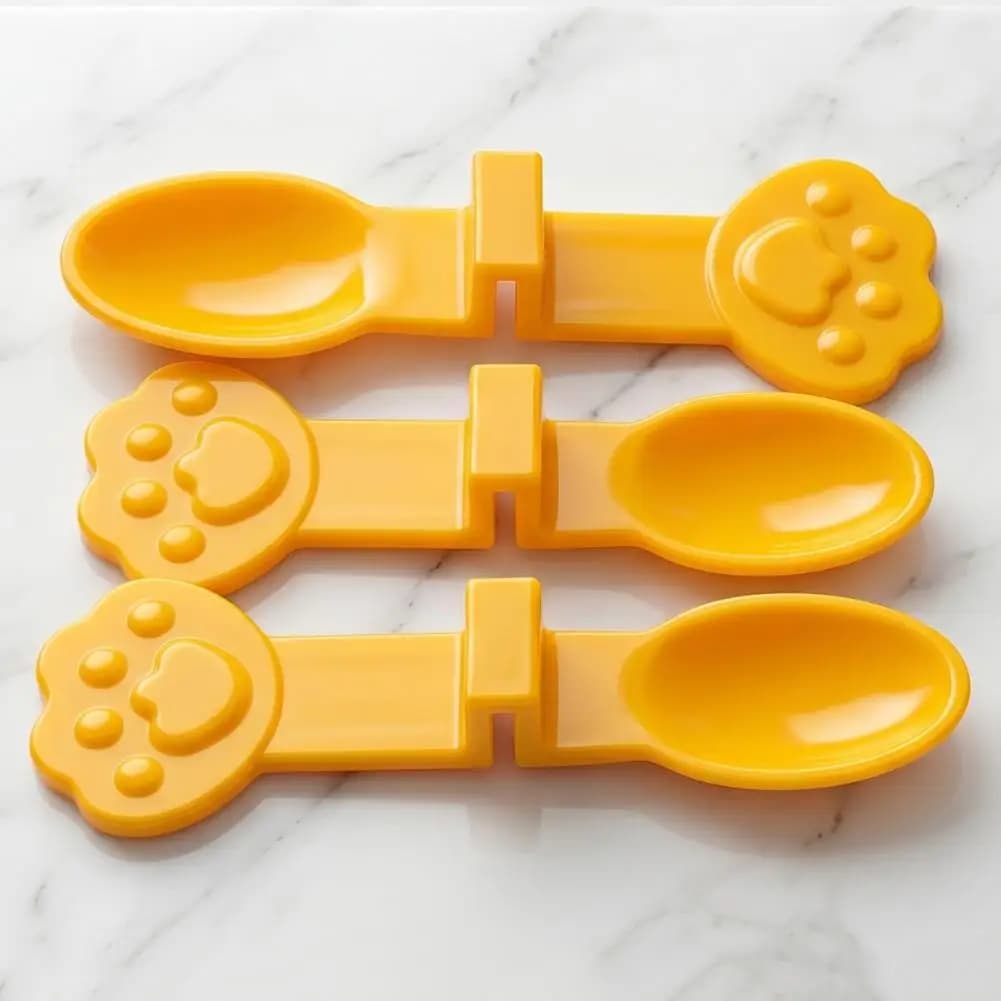 Set di Stampi per Formaggio a Forma di Zampa con Manico a Impronta di Zampa, in Plastica, per Ghiaccioli, Gelatine e Budini, Facile da Sformare