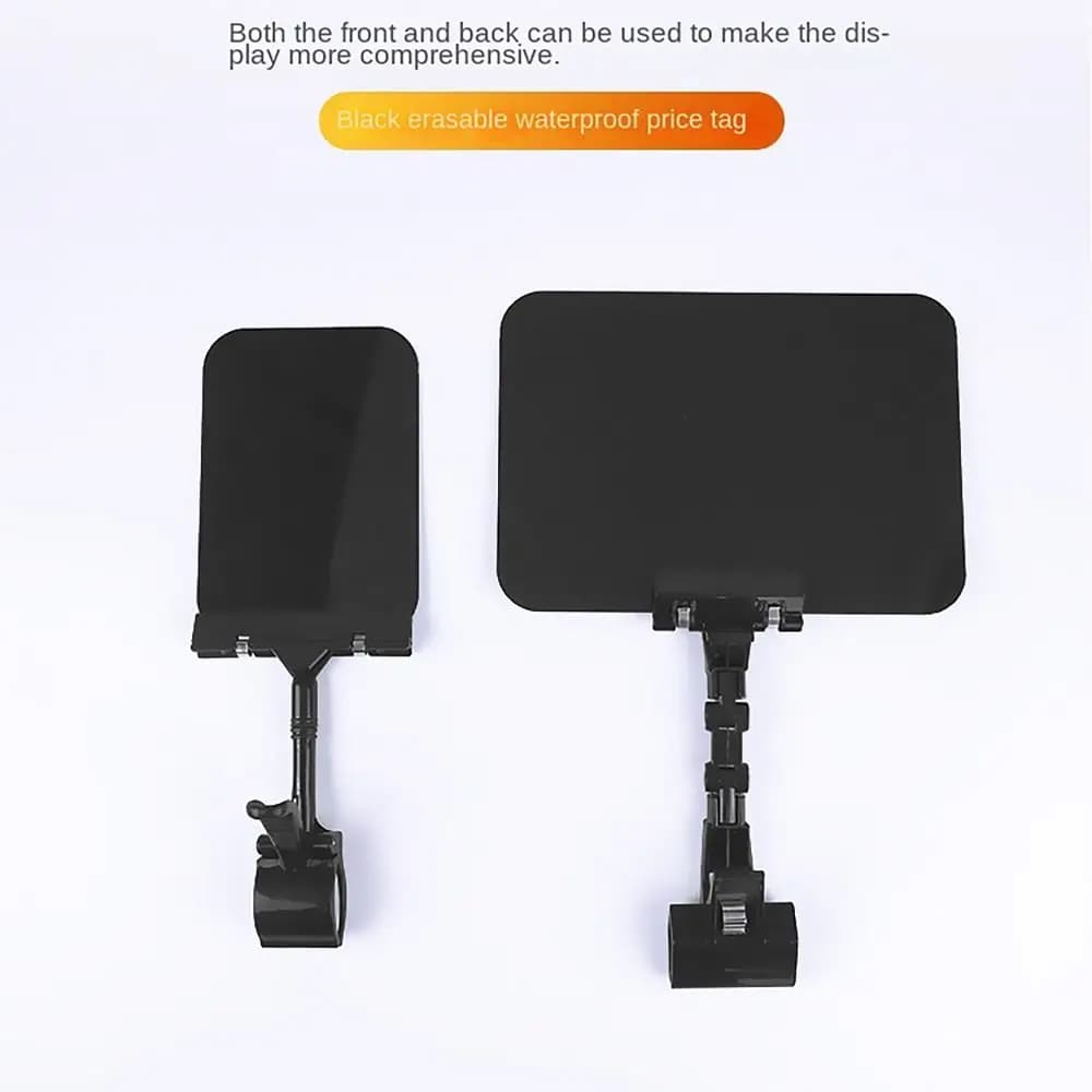 Etichetta Prezzo Lavagna A4 A5 A6 Cancellabile con Clip, Espositore Pubblicitario Impermeabile per Alimenti, Porta Prezzo con Clip