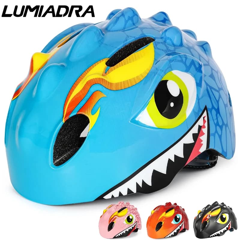 Dinosaur shaped children's bicycle helmet Sports safety for children Bicycle protection Balance wheel skating helmet Head protection