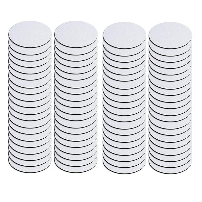 80PCS 4 x4inch sublimazione Cup Mat sublimazione Blank Cup sottobicchieri gomma sfusa per la stampa della pressa di calore a trasferimento di sublimazione