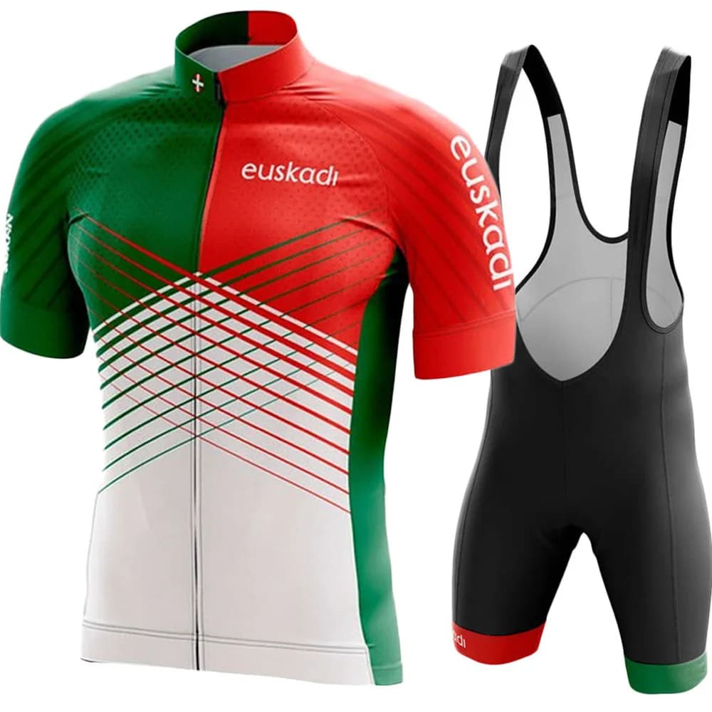 2023 Euskadi maglia da ciclismo Set abbigliamento da ciclismo estivo uomo camicie da bici da strada tuta da bicicletta pantaloncini con bretelle MTB Wear Ropa