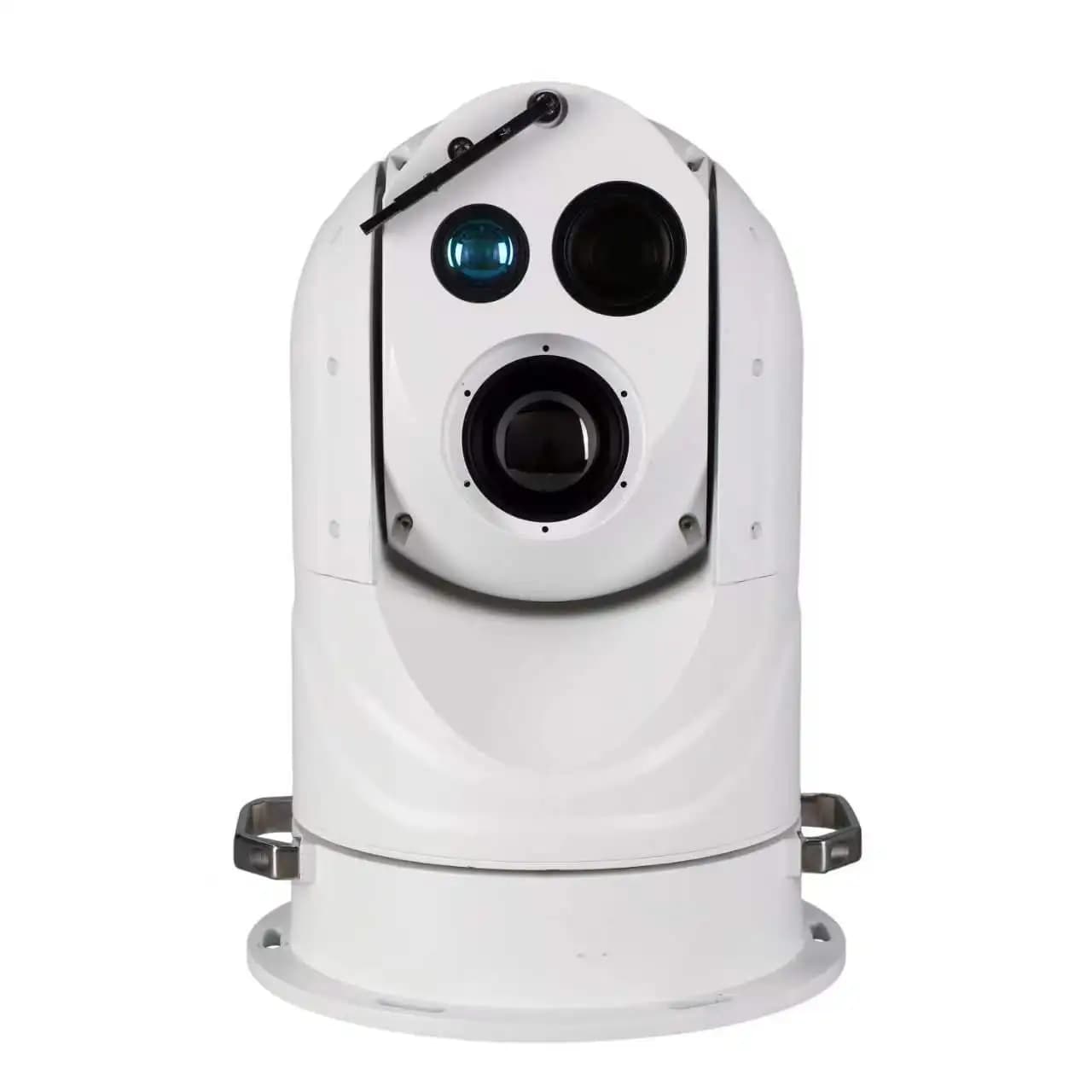Telecamera PTZ multispettro a lungo raggio con stabilizzatore giroscopico/EIS per imbarcazioni | Tracciamento automatico per la sicurezza marittima