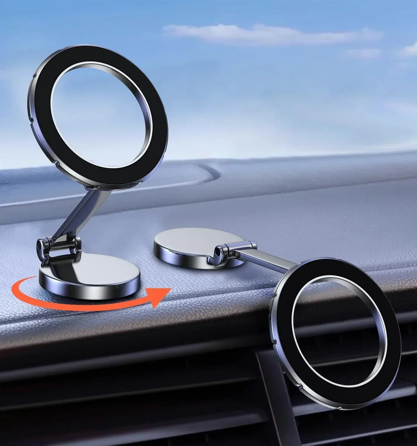 Ftvae 1080 Magsafe Supporto per telefono per auto per iPhone 14 15 16 Android in accessori per auto Supporti per cellulari mobili Supporto per Tesla Mo