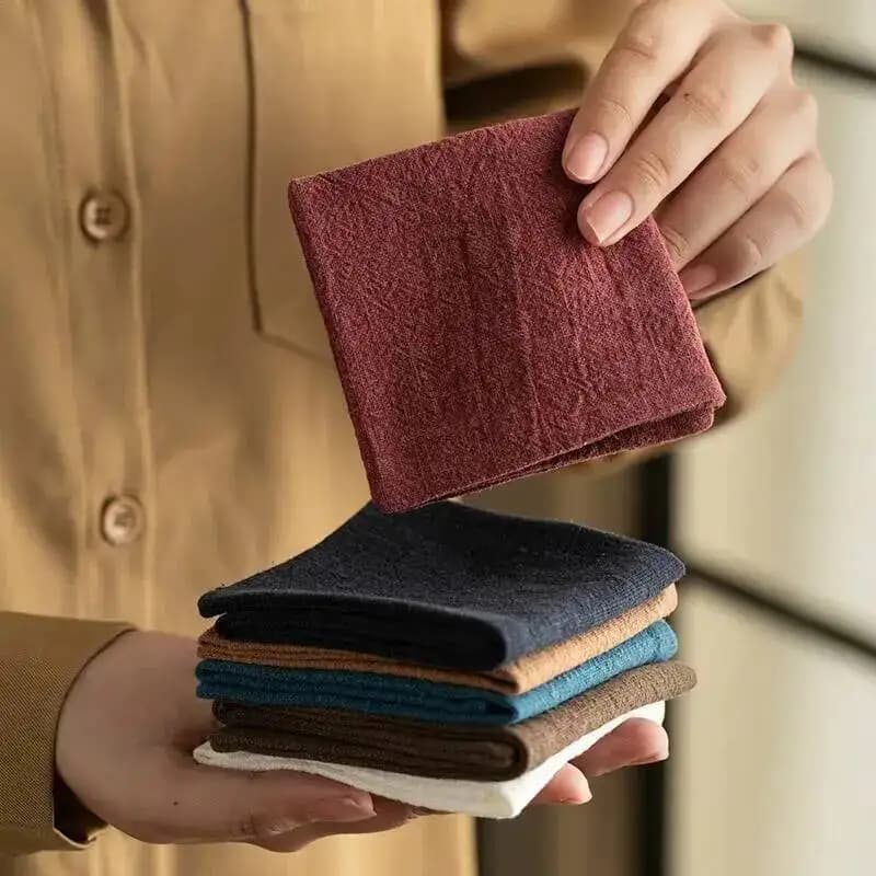 Zen Style Ramie Tea Towel Tea Table Absorbent Towel Tea Table Cloth Kung Fu Tea Pot Mat Coaster Tea Set Accessories Teapot Care