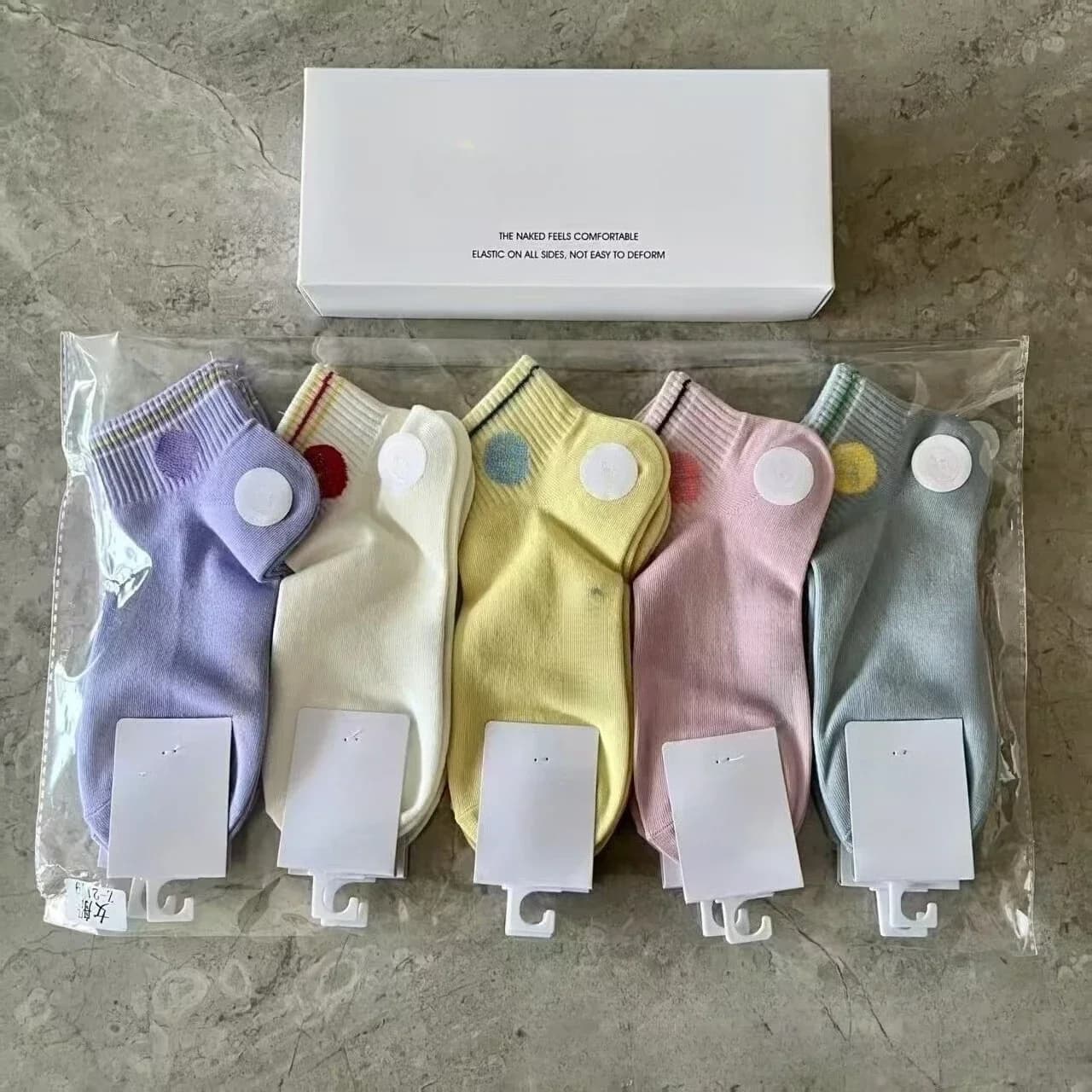Lemon 5 Women's Cotton Socks Paia, Summer Fashion, Black and White, Short Sports Socks, Cute Style for Girls, Boat Socks in Low Tube 35-40