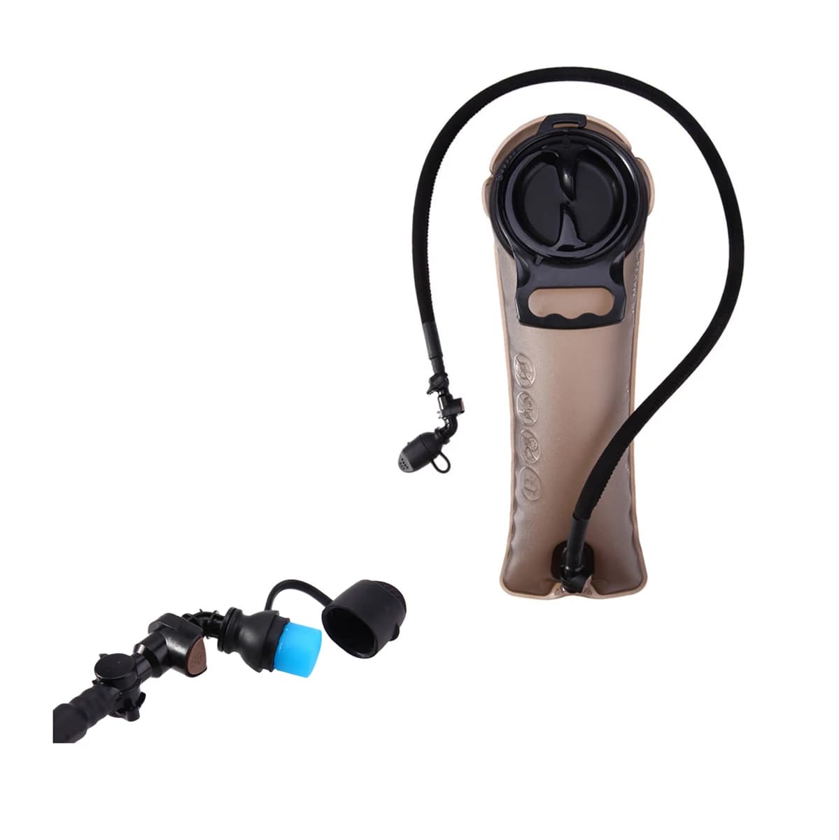 Borsa interna per idratazione tattica con vescica d'acqua senza BPA Borsa per acqua incorporata da 2L/2,5L/3L con materiale Tpu in paglia