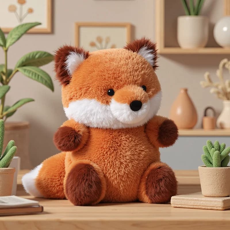 Morbido e adorabile peluche di volpe, cuscino di peluche per bambini, neonate, ragazzi, sonno, accompagna il regalo anime per il compleanno del ritorno a scuola