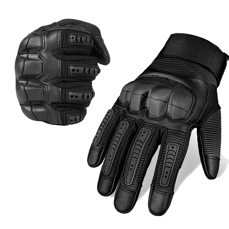 Guanti tattici Paintball Tiro Airsoft PU Pelle Touch Screen Guanti da moto Equipaggiamento protettivo