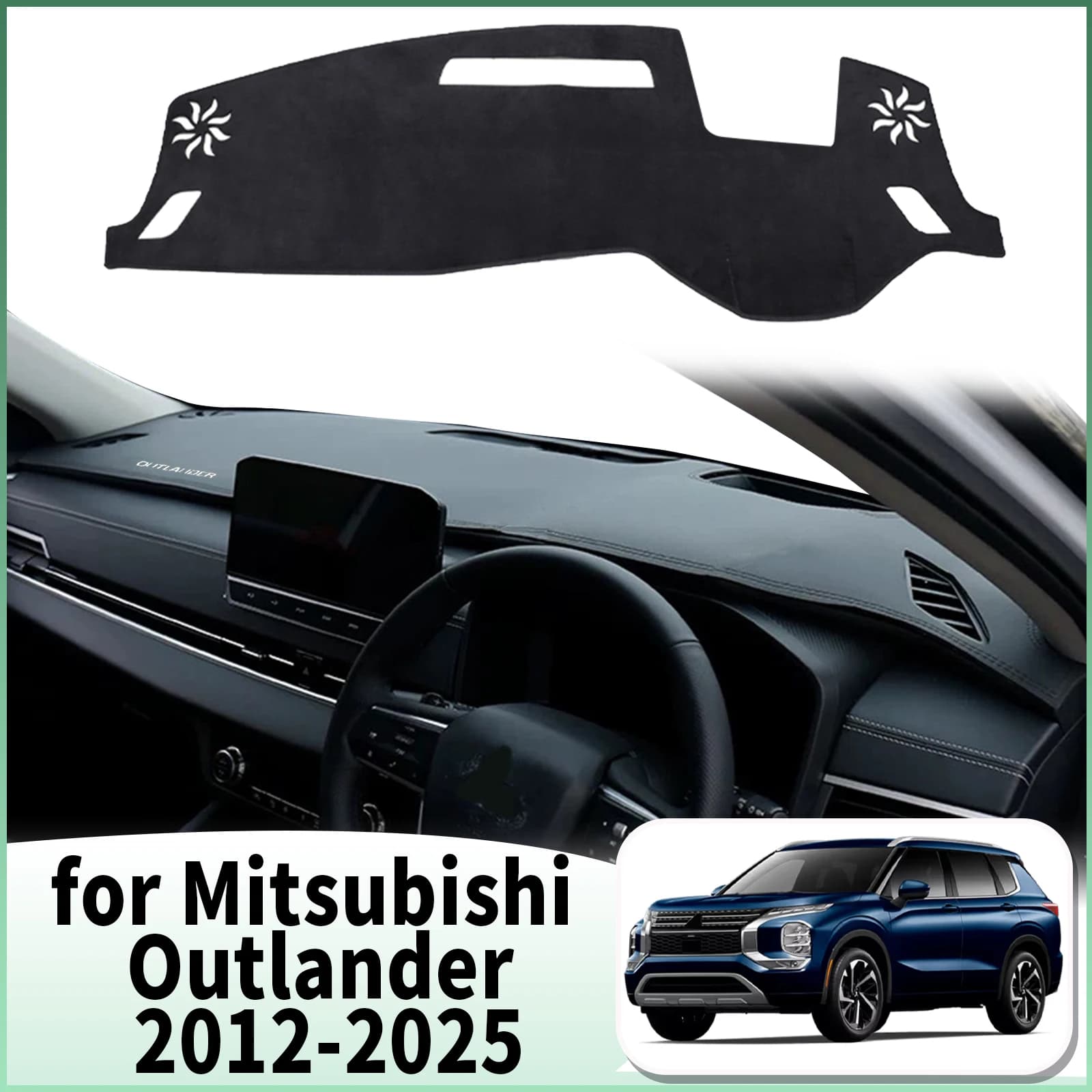 fit for Mitsubishi Outlander 2022 2023-2025 PHEV Car Dashmat Dashboard Cover Pad Accessories DashMat Sunshade Protective Carpet