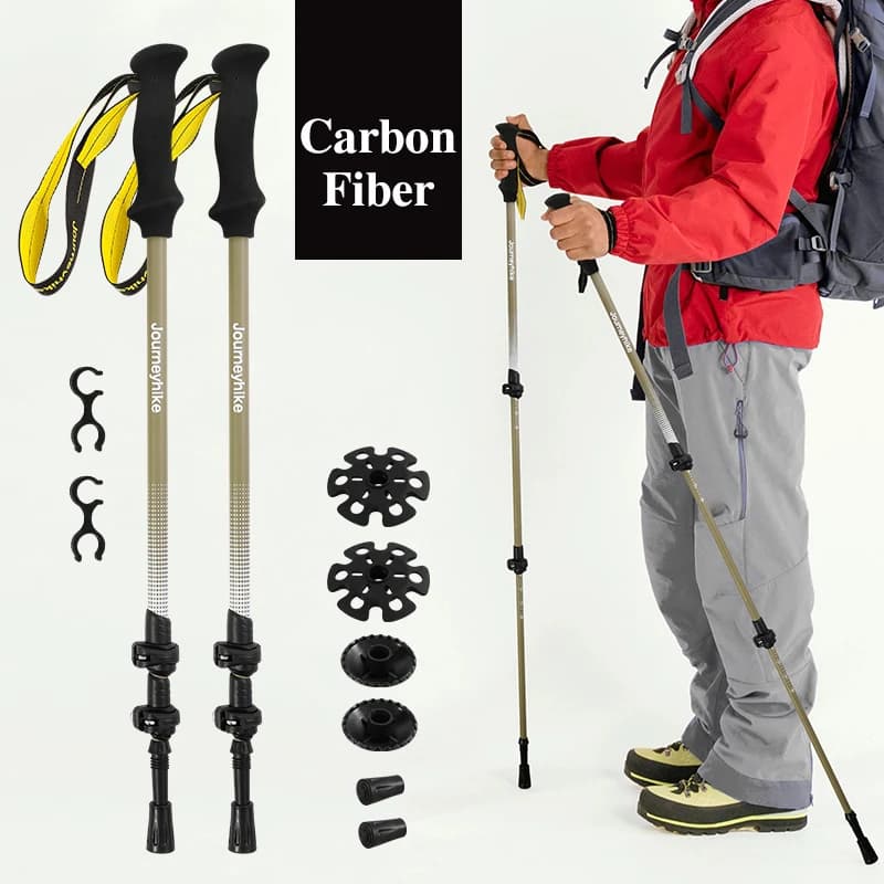 Ultralight Telescopic Trekking Sticks for Men and Women - Indispensable for Camping and Mountaineering