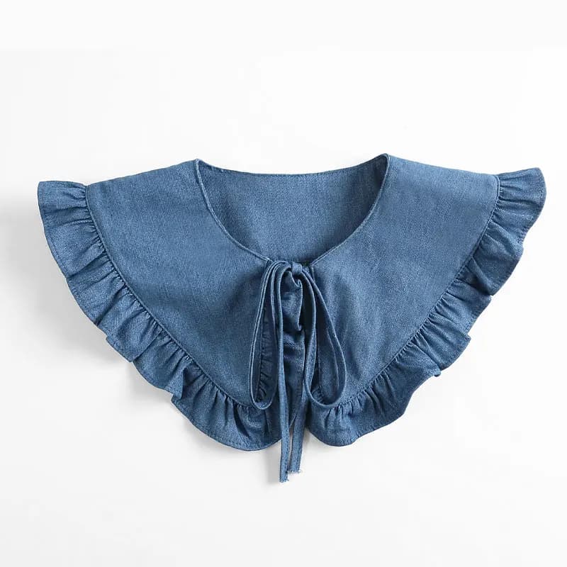 Detachable Fake Collar for Women Half Shirts Blouse Collar Removable Denim Fake Collar for Women Girls Decorative Favors