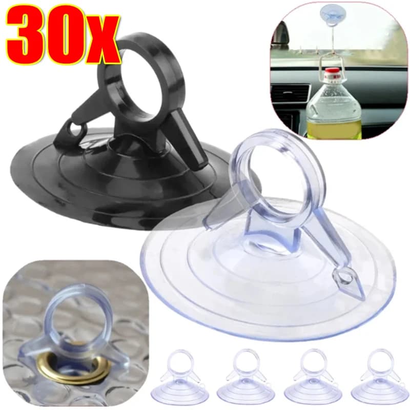 Ventosa per Parasole Auto 45mm, Piccola Ventosa in PVC, Gancio per Finestrino Auto, Parti per Parasole Auto, 10-30 Pezzi