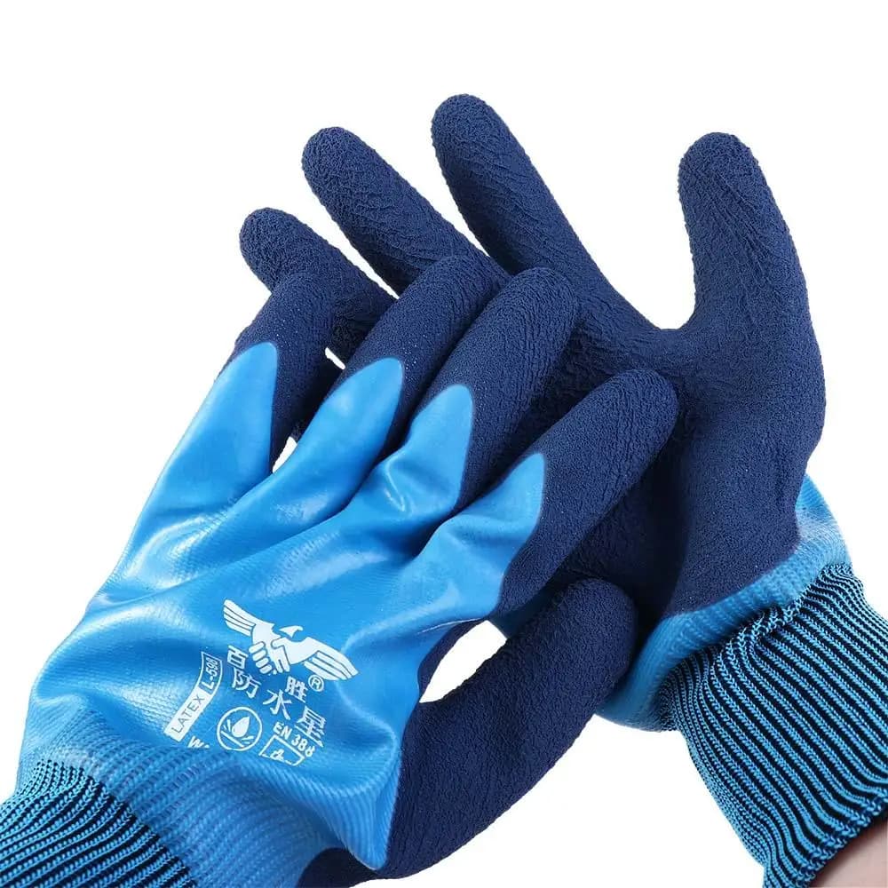Guanti da Lavoro Industriali a Doppio Strato per Sport all'Aperto, Ingegneria Edile, Protezione Animali Domestici, Giardinaggio, Guanti di Sicurezza in Lattice
