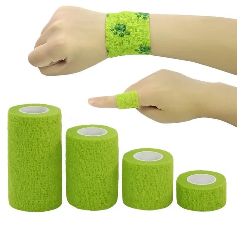 1 pz impermeabile terapia medica benda autoadesiva nastro muscolare articolazioni delle dita avvolgere kit di pronto soccorso benda elastica per animali domestici 2.5-10 cm