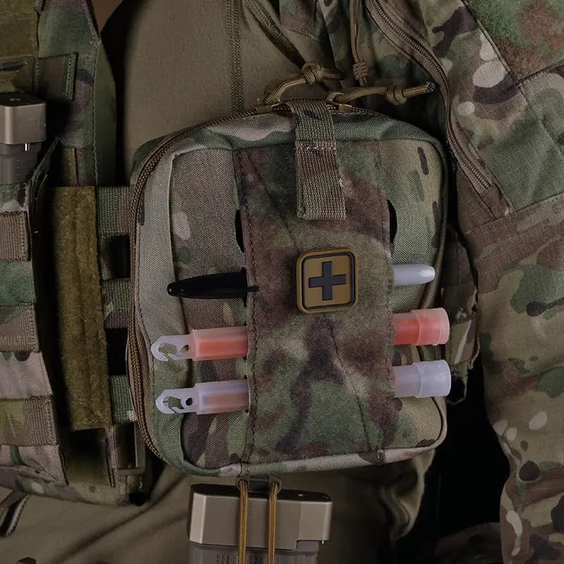 Custodia tattica MED MOLLE Kit di pronto soccorso a distribuzione rapida Caccia esterna Campeggio Sopravvivenza Borsa per attrezzi di emergenza Airsoft Combat Camo