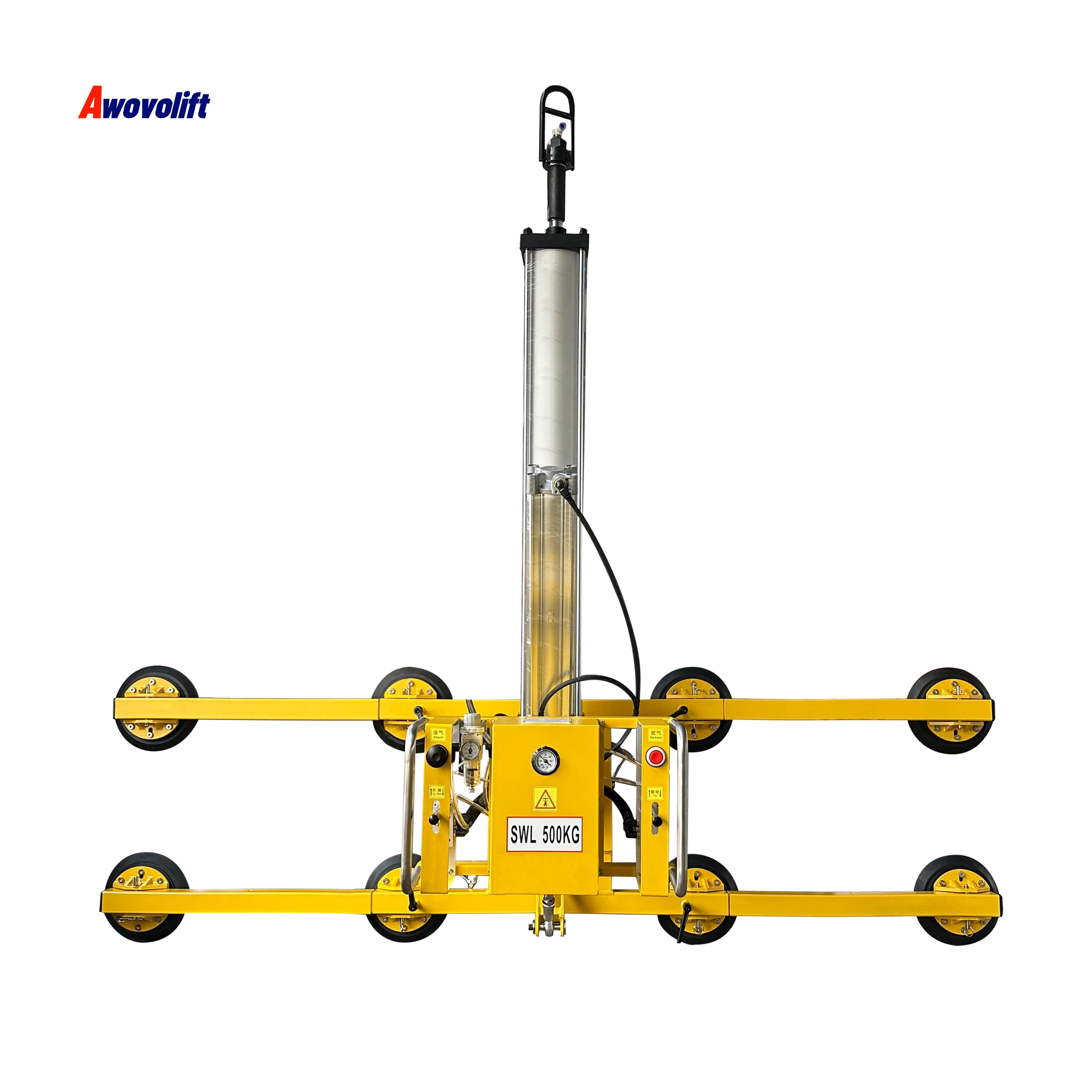 Awovolift Air Power Pneumatico Vetro Vuoto Sollevatore Jib Gru Gancio di Aspirazione Heavy Duty per Vetro Granito Ventosa Tazza Sollevatore CE 500KG