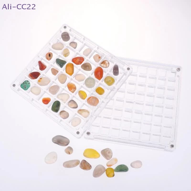 {MX} 36/34/10 Grids Acrylic Magnetic Storage Box For Natural Stones Minerals And Gems Collection Display Case Creativity Gift