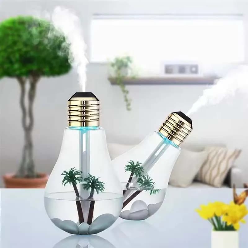 Lampadina colorata umidificatore Usb Night Light Desktop Led Lights Home Bedroom Office Study Car Air umidificatore Ambience Light