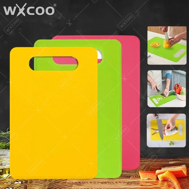 WXCOO Use for Meat Fish Vegetables Chopping Board Durable Plastic Mats Food Cutting Board Flexible Kitchen Cutting Board Nonslip