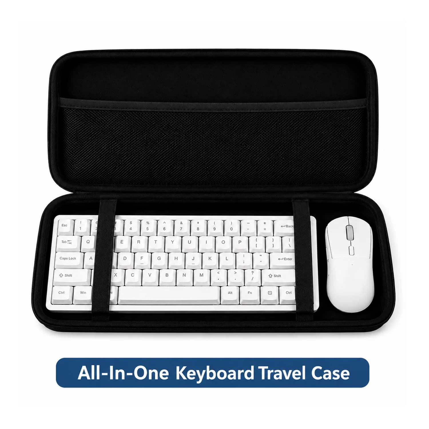 Hard Shell Keyboard Case for 61 Key to Full Size Mechanical Keyboard, Portable Travel Bag,Waterproof Protective Carrying Case
