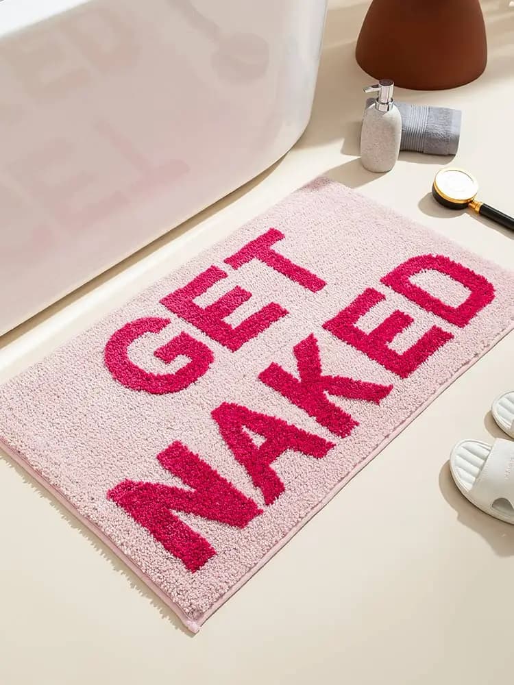Trendy American Letter Bathroom Door Mat Anti-Slip Absorbent Floor Rug Toilet Entrance Pad Quick Dry Home Decorative Rug