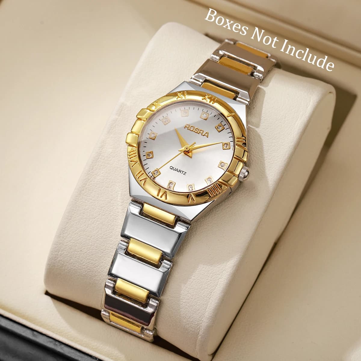 Women's Quartz Watch With Luxury Rhinestone Wrist Watch With Fashion Stainless Steel Strap For Women's Watch Reloj Mujer (No Box)