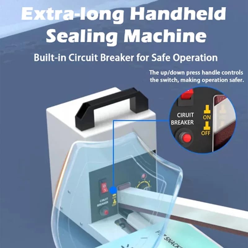 Impulse Sealer Plastic Film Foil Bags Impulse Sealing Machine 8-level Temperature Adjustment Size 45/60/75/90CM for Option