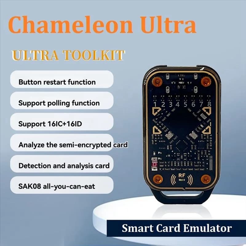 B29C-Restart Chameleon Ultra Emulatore di carte Decodifica Duplicatore + Portachiavi CUID Lettore di chip intelligente RFID 125K 13,56M NFC