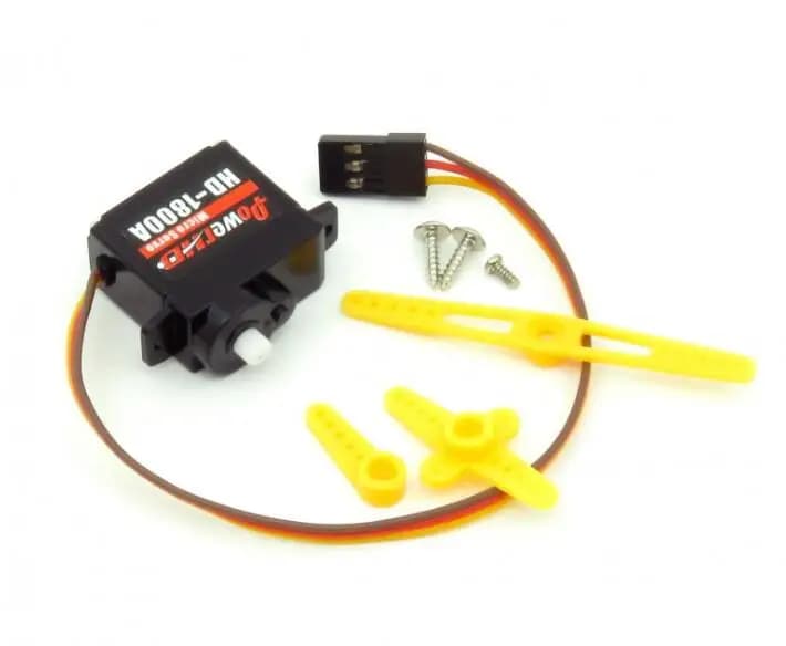 Potenza HD-1800A 18.0 oz / 0.08 sec (4.8 e 6.0V) 8g ingranaggio in plastica Micro Servo reat per uso generale per aereo elicottero RC