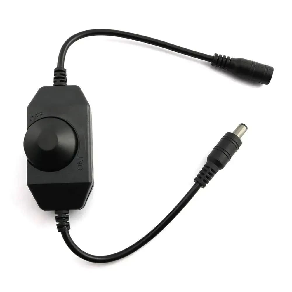Dimmer LED a striscia LED monocolore di alta qualità Dimmer LED 12V 2A 24W Manopola LED Dimmer Interruttore di regolazione ON OFF