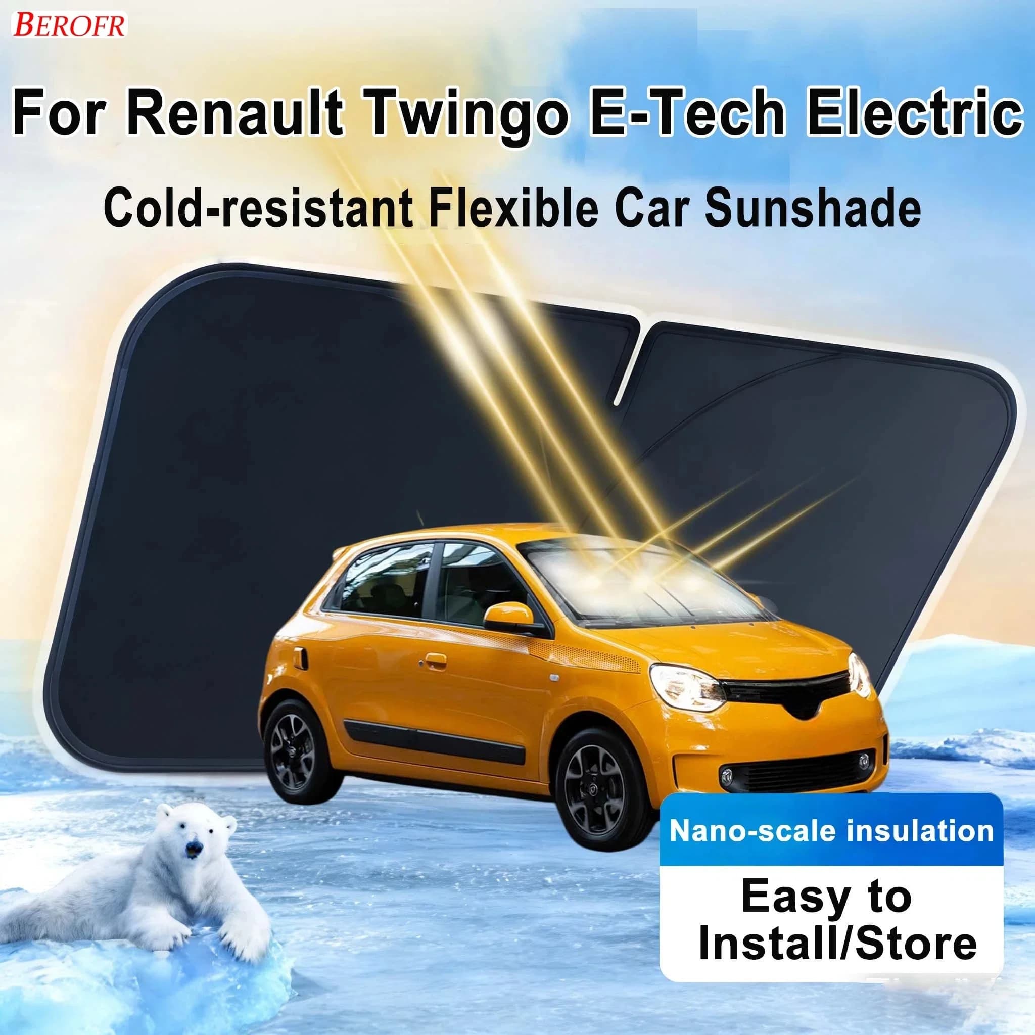 For Renault Twingo E-Tech 2020-2026 Car Windshield Sunshade Cover Front Window Sun Shade Heat Insulation Summer Auto Accessories