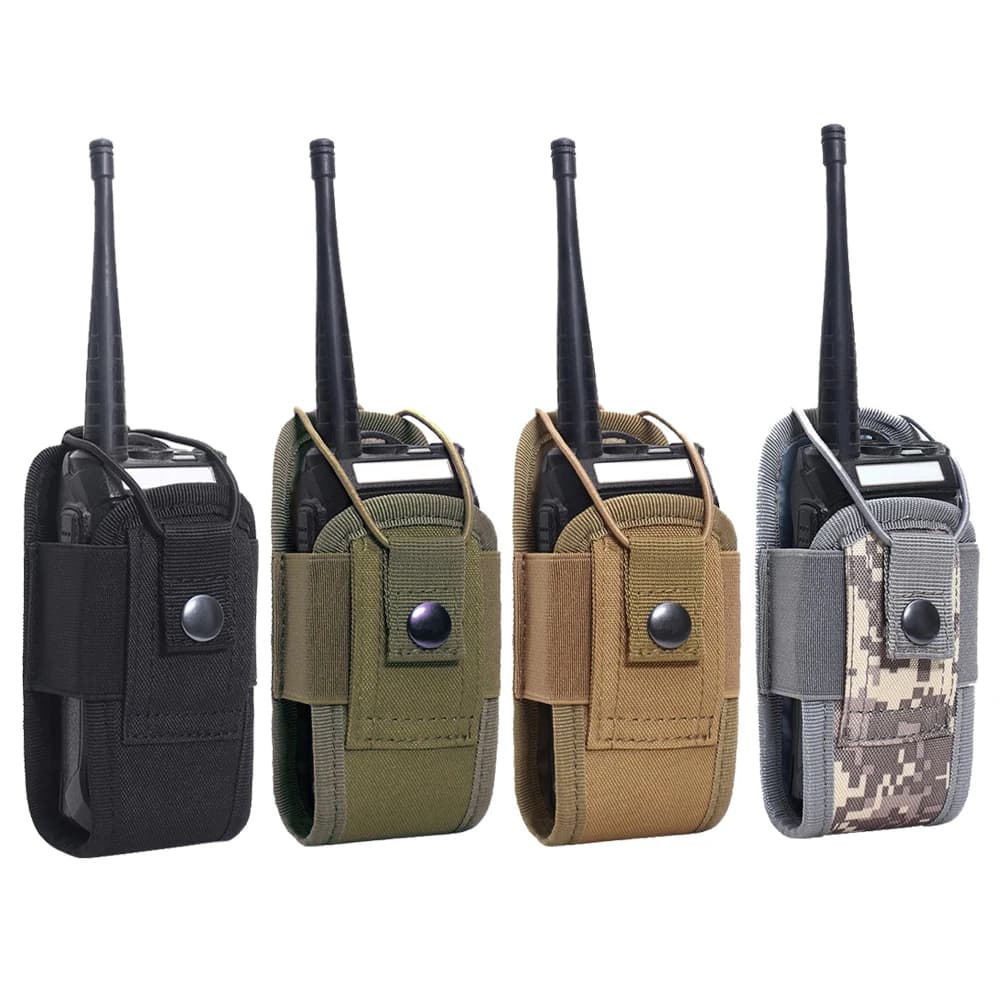 1000D Molle Radio Walkie Talkie Pouch Marsupio Tasca porta interfono portatile Fondina Borsa per il trasporto per caccia in campeggio