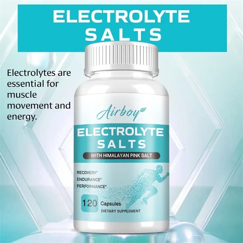 Electrolyte salt capsules: supports electrolyte balance, promotes muscle recovery, reduces muscle cramp supplement