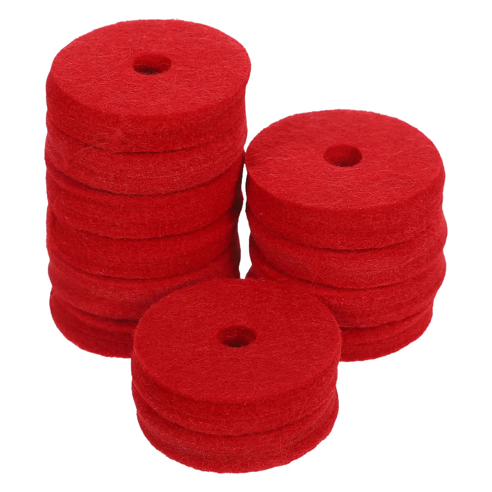 Set di 12 Guarnizioni in Feltro per Piatti Musicali, Doppio Strato, Spesse, Antivibrazione, Kit di Ricambio per Smorzatori di Batteria, Accessori per Piatti