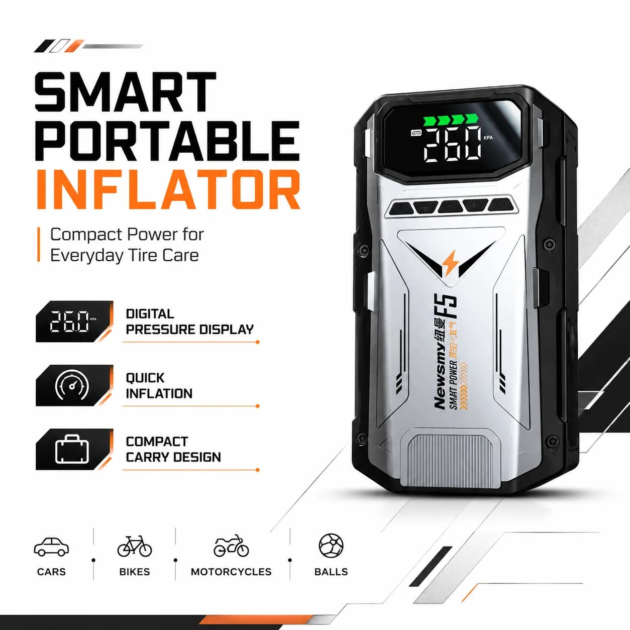 Avviatore d'Emergenza 2-in-1 Multifunzione con Compressore d'Aria, Booster Portatile per Batteria, Kit di Alimentazione d'Emergenza con Batteria al Litio