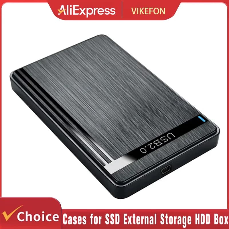 Box esterno per HDD da 2,5 pollici SATA a USB 3.0, custodia per hard disk mobile per SSD, con cavo USB 3.0/2.0, in ABS
