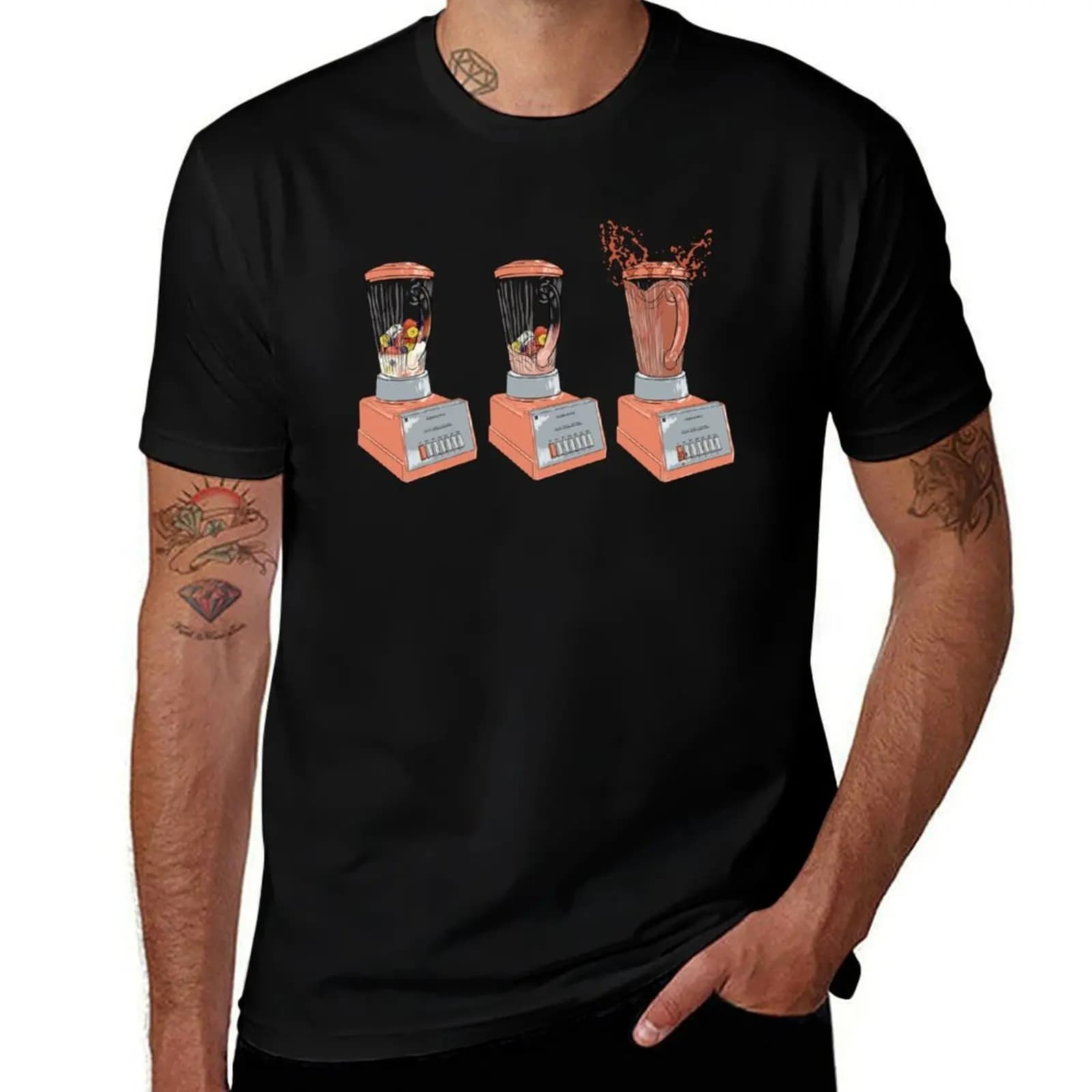 Messy blender fruit smoothie process T-Shirt Plus Size Lightweight Top