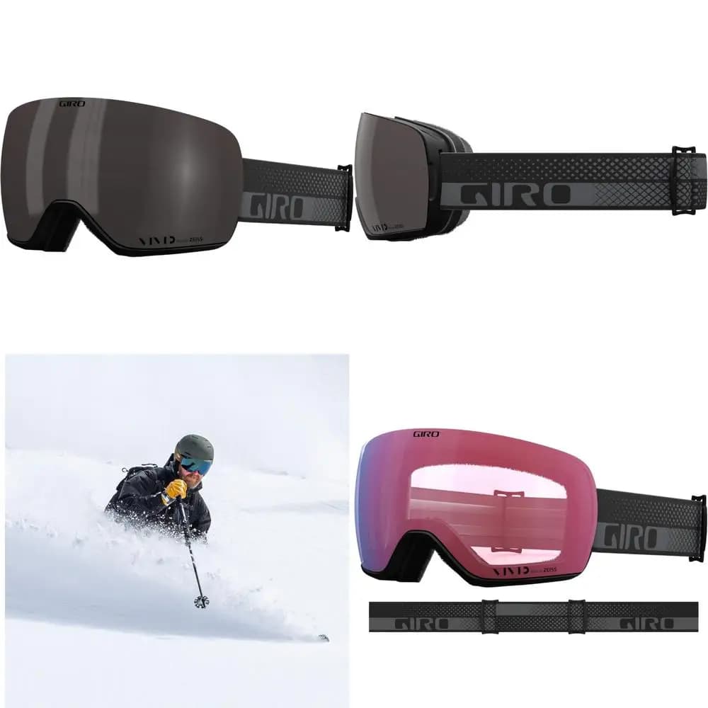 Occhiali da sci e snowboard con lenti a cambio rapido - Design unisex - 2 lenti vivaci - Tecnologia antiappannamento - Compatibilità sopra gli occhiali