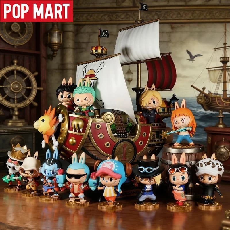 POP MART x ONE PIECE Serie di Collaborazione: THE MONSTERS — Figurina Labubu Nika (Gear 5 Luffy) — Figurina da Collezione Anime Blind Box